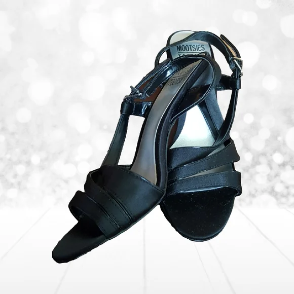 Mootsies Tootsies Size 6 Black Heels - Picture 5 of 13